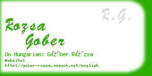 rozsa gober business card